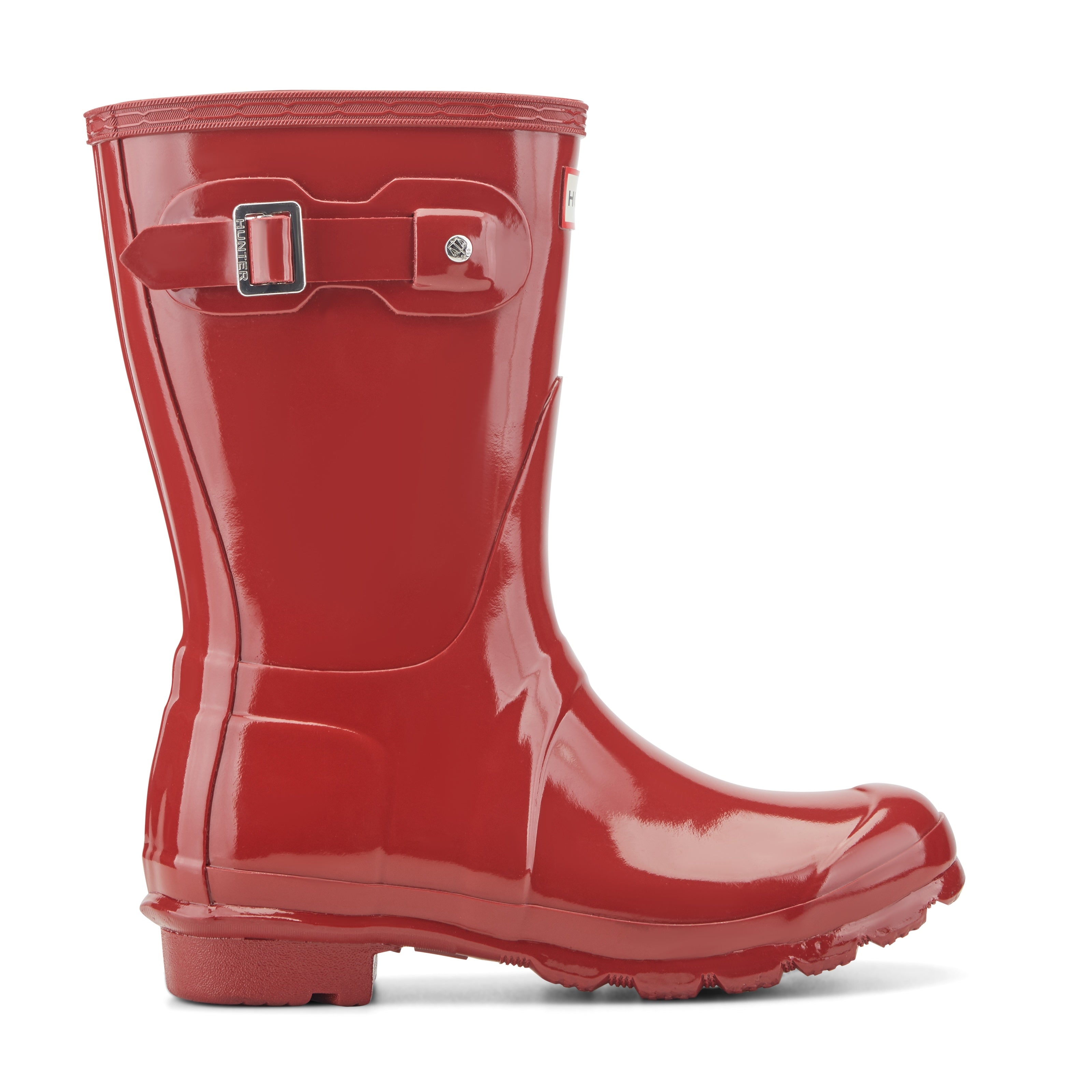 Women's Original Short Gloss Rain Boots - Military Red | Hunter Boots