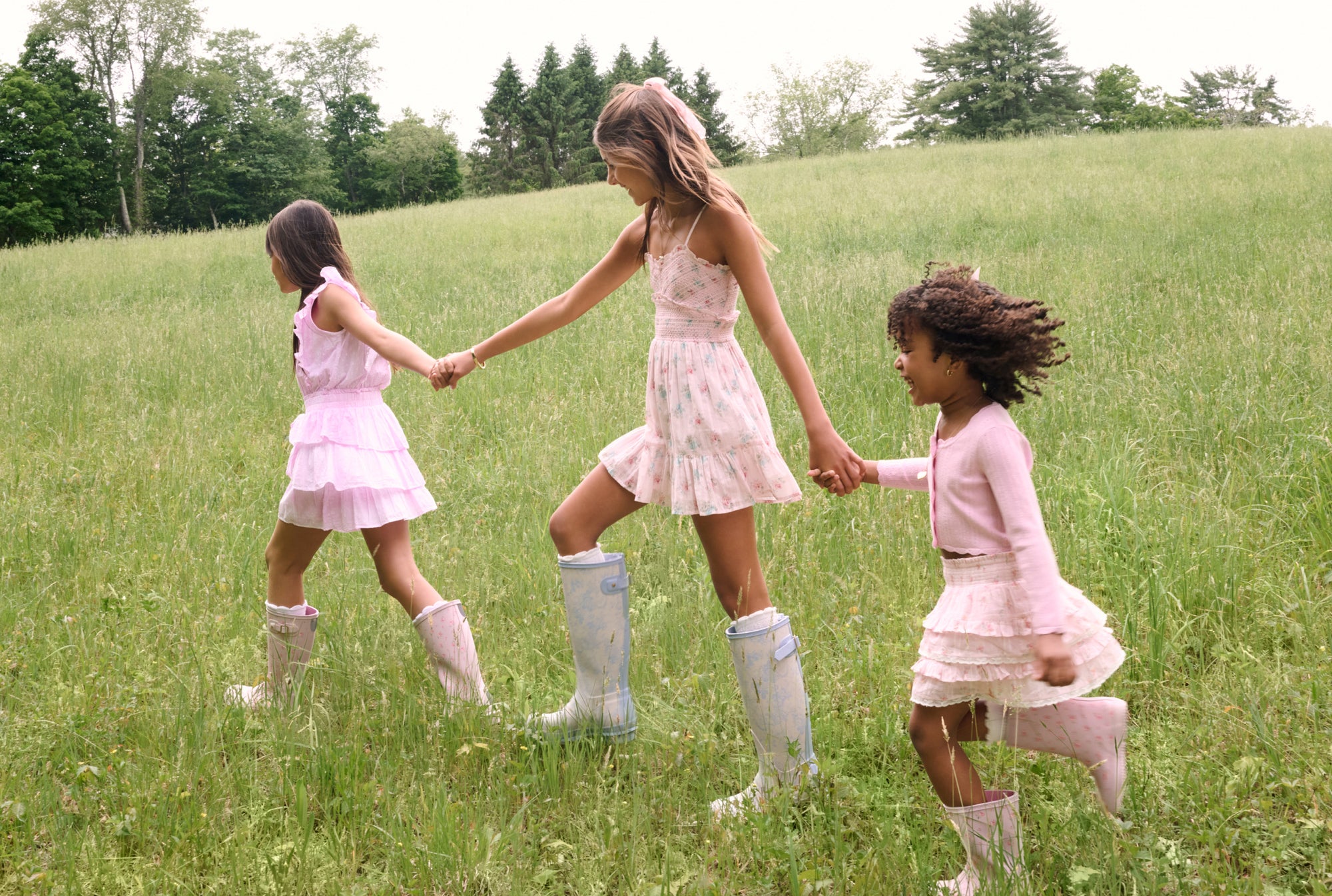 Hunter x LoveShackFancy kids’ floral rain boots collection