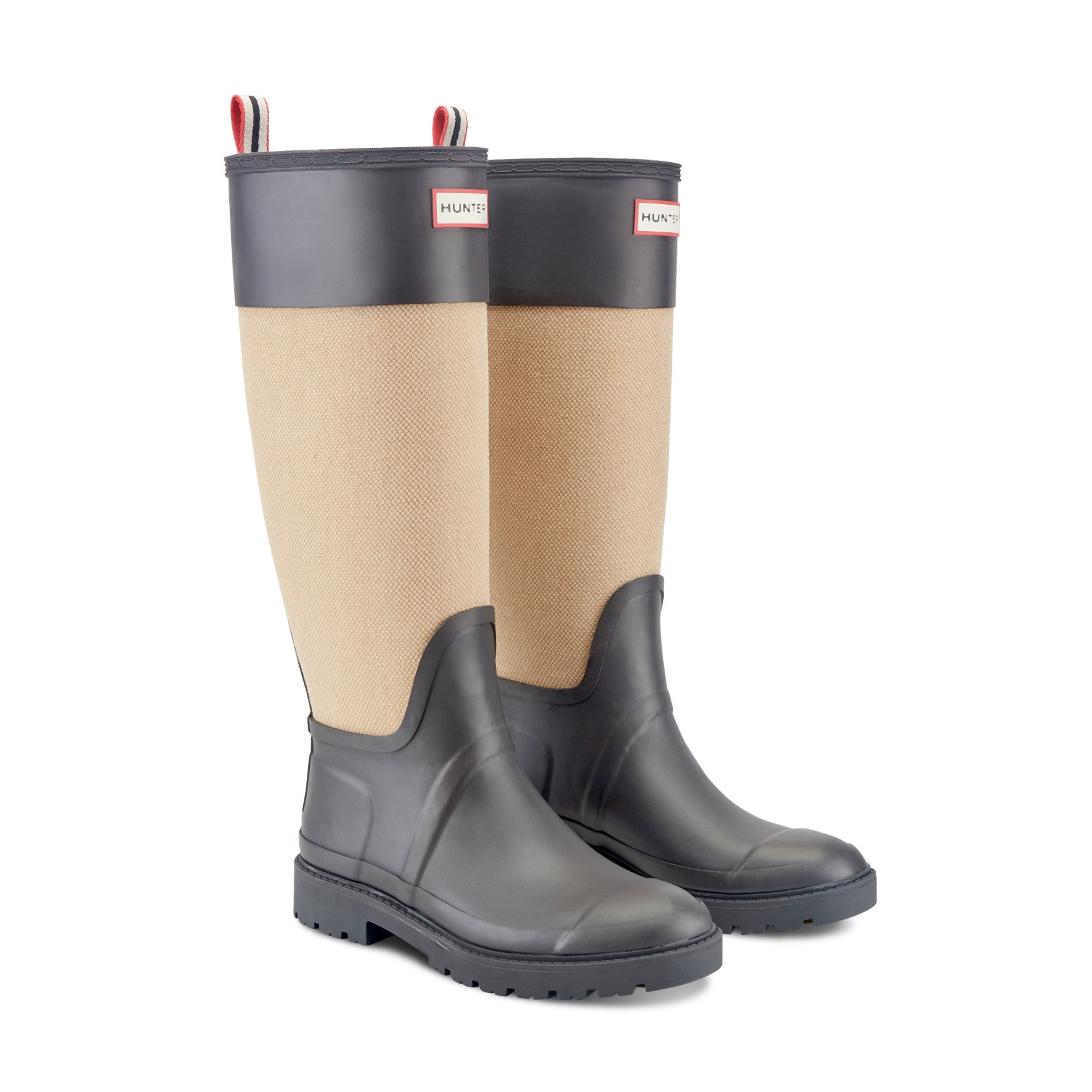 美品HUNTER BOOT 24cm Women's Nissa Waterproof Tall Riding Boots - Medium Brown/Natural