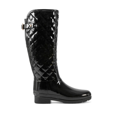 Women's Refined Adjustable Quilted Slim Fit Tall Rain Boots