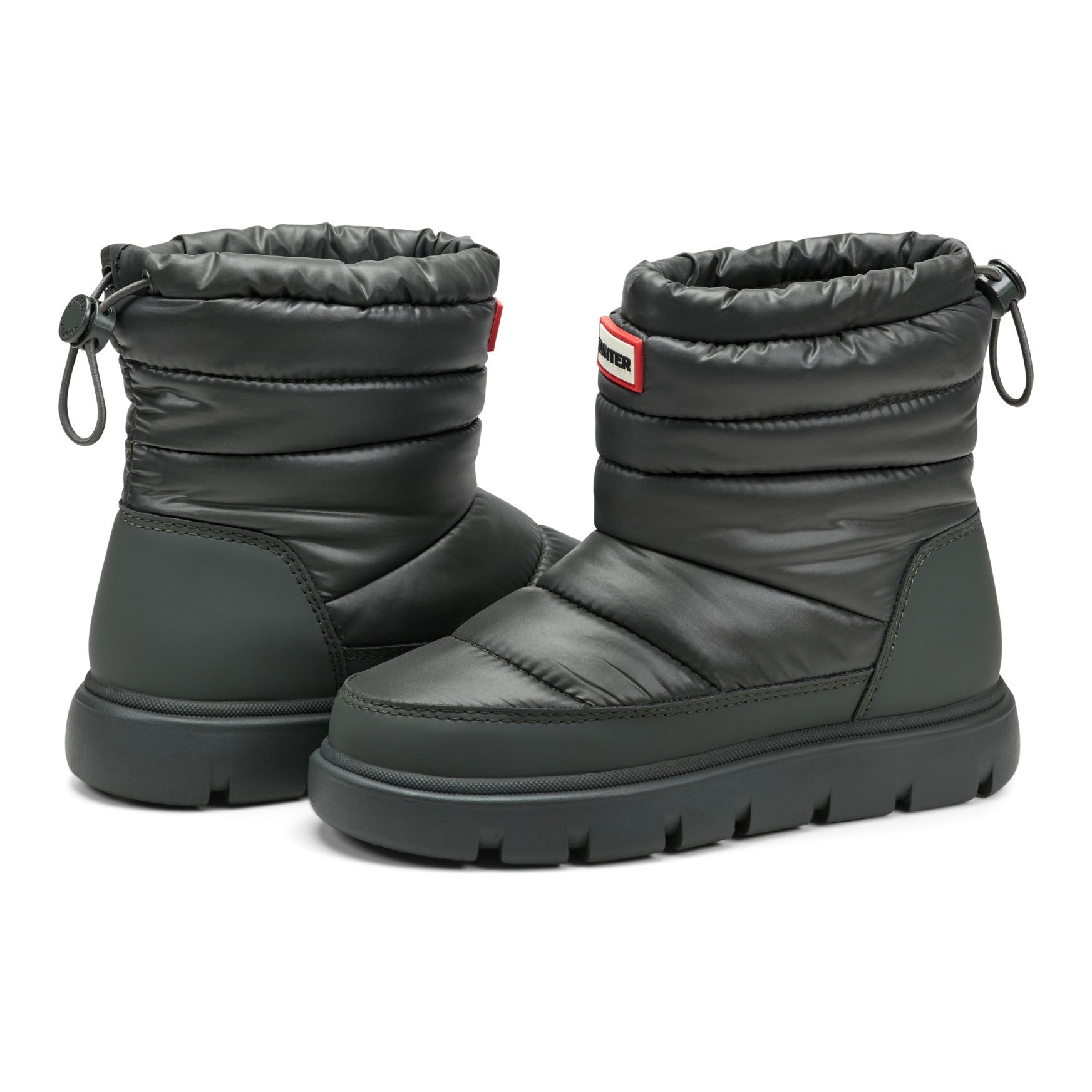Big Kids Cuddle Lug Sole Insulated Waterproof Snow Booties - Dark