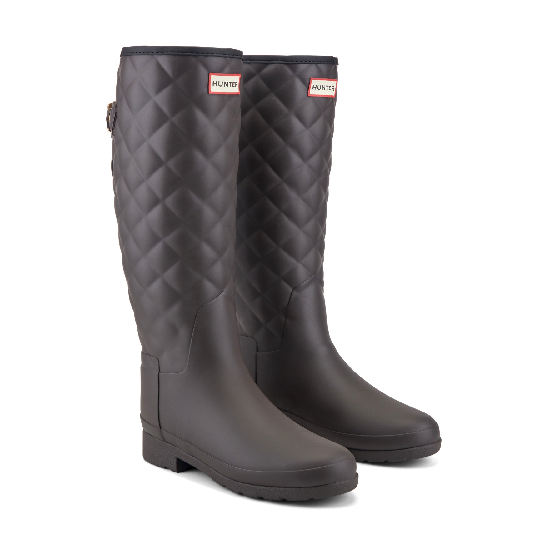 Women's Refined Adjustable Quilted Slim Fit Tall Rain Boots