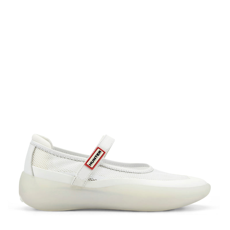 Hunter Women's Mire Mary Jane Flat - White - Ballerinas