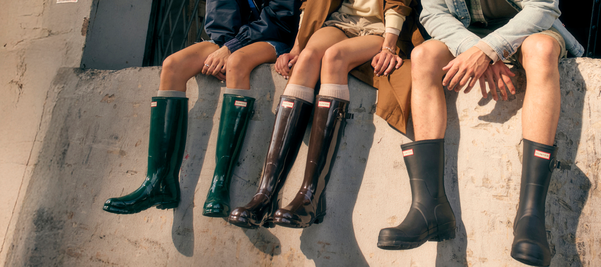 Promotional banner featuring Original Tall rain boots