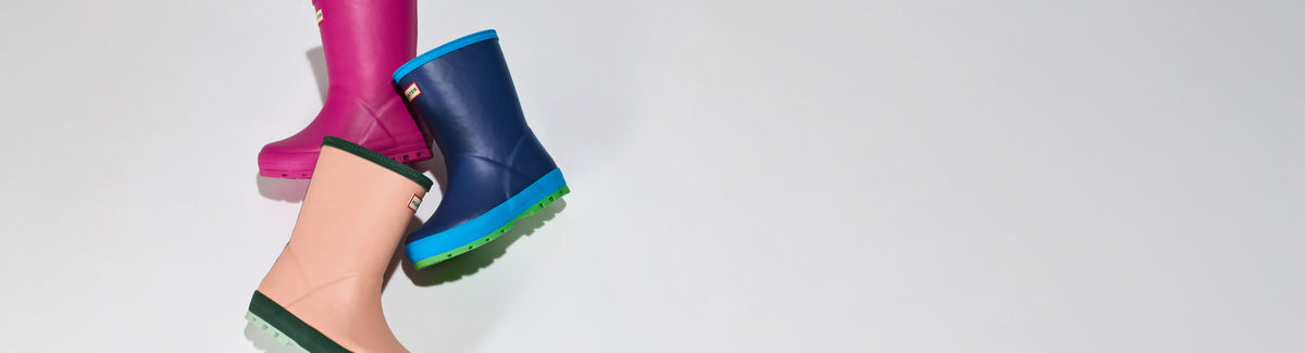 Promotional banner featuring kids' Climber boots