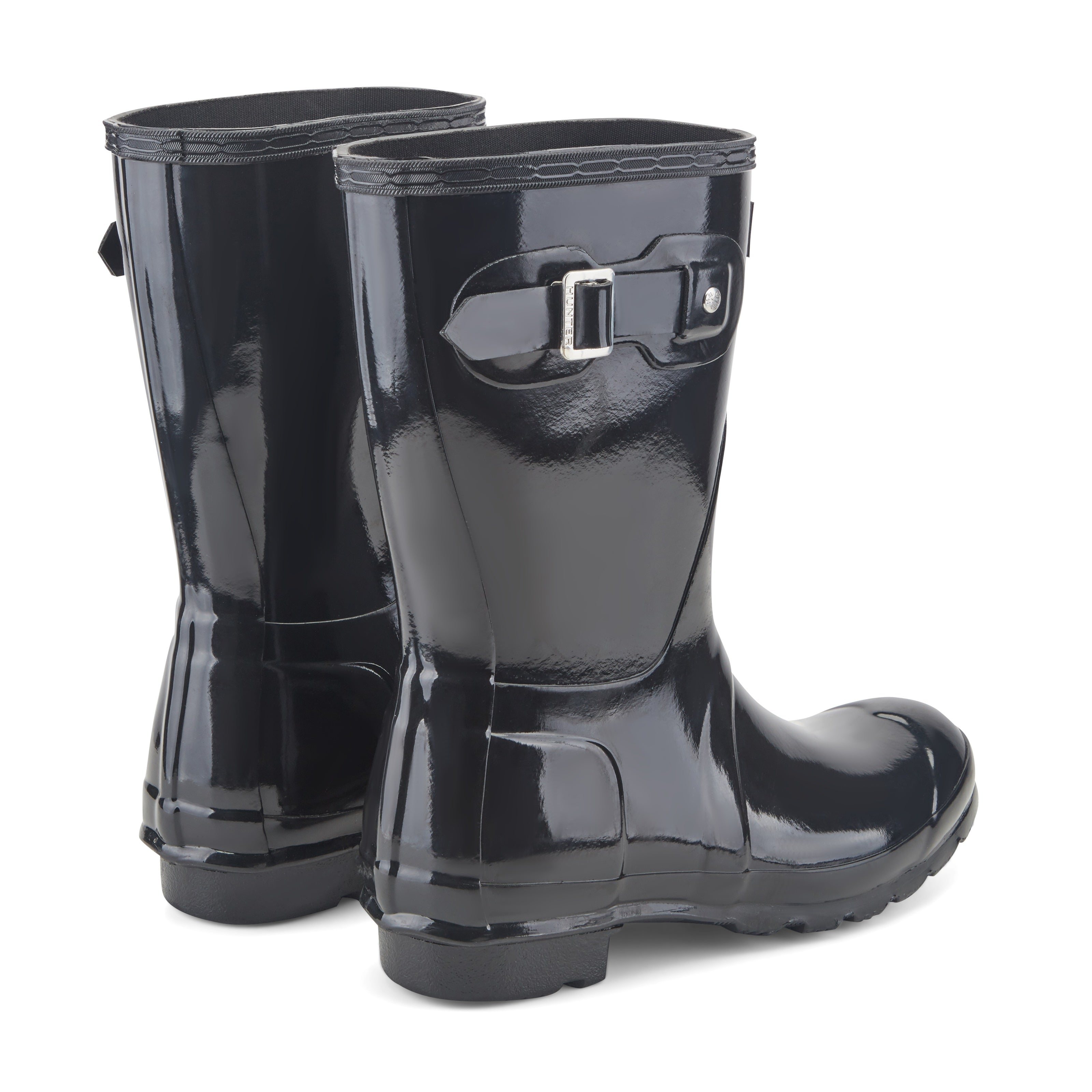 Women's Original Short Gloss Rain Boots - Black | Hunter Boots