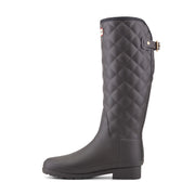 Women's Refined Adjustable Quilted Slim Fit Tall Rain Boots