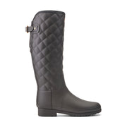 Women's Refined Adjustable Quilted Slim Fit Tall Rain Boots