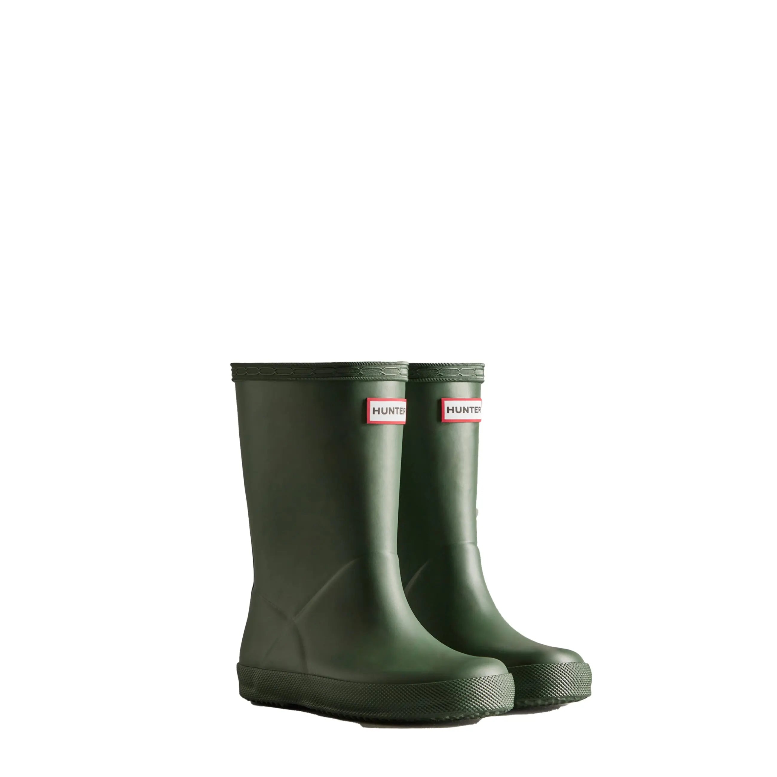 Little kids's Kids First Classic Rain Boots Green Hunter Boots