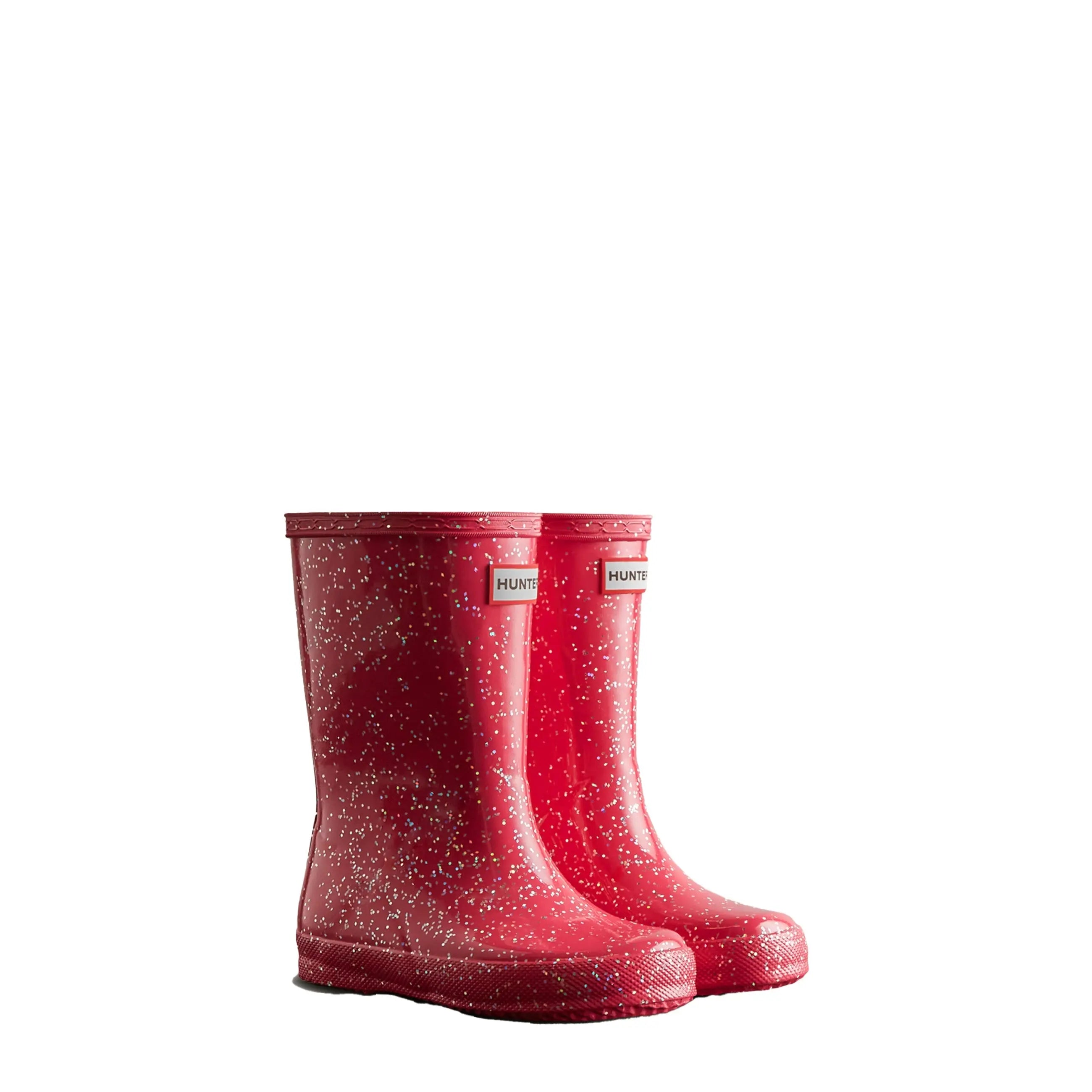 Little kids's Kids First Giant Glitter Rain Boots Pink Hunter