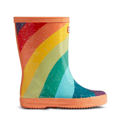 Kids First Glitter Stripe Rain Boots - Hunter Boots Kids First Glitter Stripe Rain Boots Optimistic Orange Hunter Boots Kids First > Rain Boots > Kids First Rain Boots