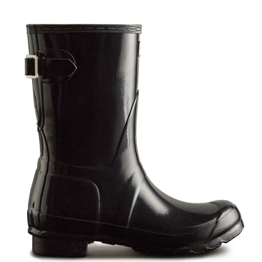 Women's Original Back Adjustable Short Gloss Rain Boots - Hunter Boots Women's Original Back Adjustable Short Gloss Rain Boots Black Hunter Boots Women's > Rain Boots > Short Rain Boots