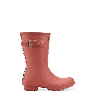 Women's Original Tri-Colour Logo Backstrap Short Rain Boots - Hunter Boots Women's Original Tri-Colour Logo Backstrap Short Rain Boots Red Flurry Hunter Boots Women's > Rain Boots > Short Rain Boots